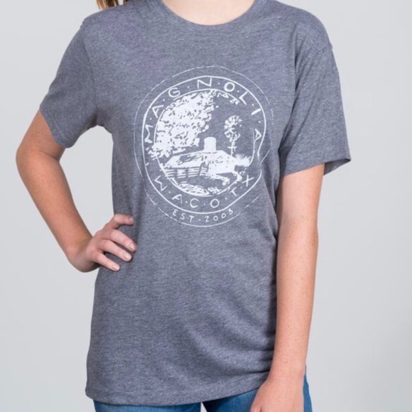 Magnolia - Waco, Texas Gray Short Sleeve Tee - Picture 1 of 4